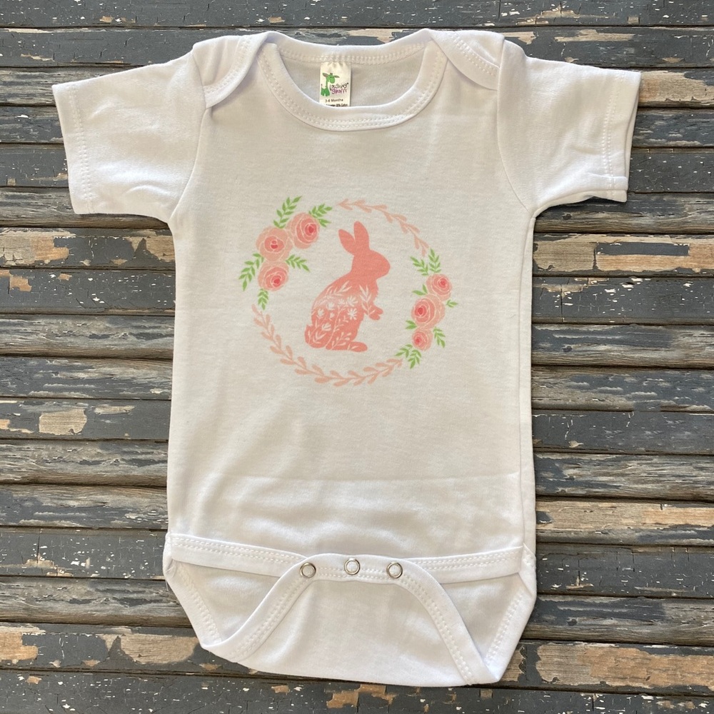 Floral Easter Bunny Onesie